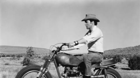 Elvis on online a motorcycle